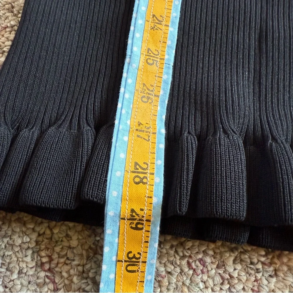 Michael Michael Kors Black Ribbed Ruffle edge Skirt XL - Picture 6 of 6